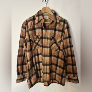 Vintage Gimbels Wool Plaid Shirt Jacket Overshirt Made in‎ Korea Men’s L